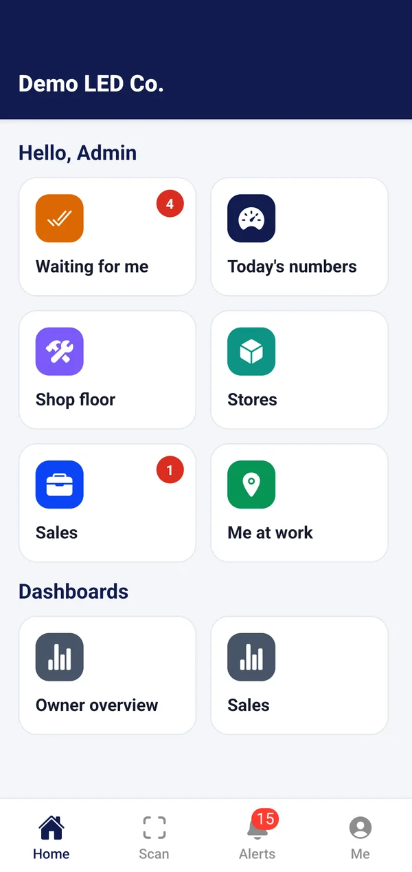 The Keltory Android app's home screen.